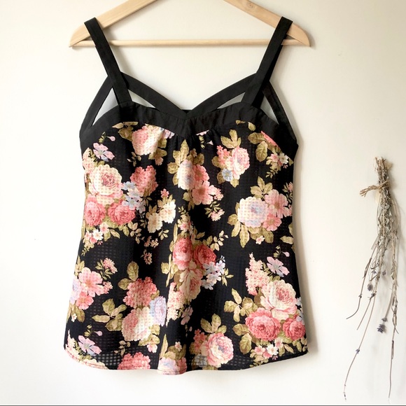 eve gravel Tops - Eve Gravel | Floral Tank-top/Blouse—Made in 🇨🇦